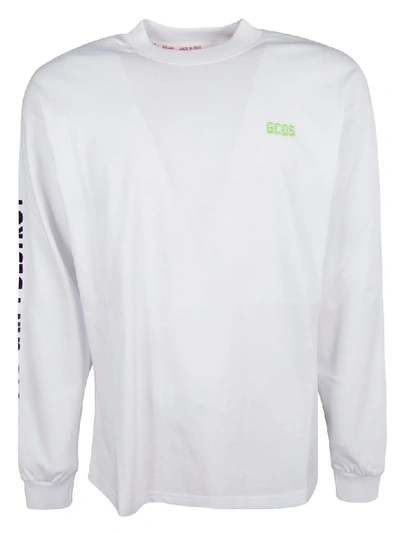 Gcds Long Sleeve T-shirt In White/purple