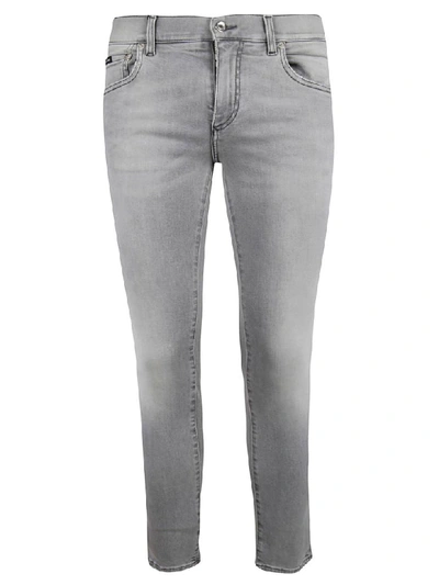 Dolce & Gabbana Super Skinny Jeans In Light Grey