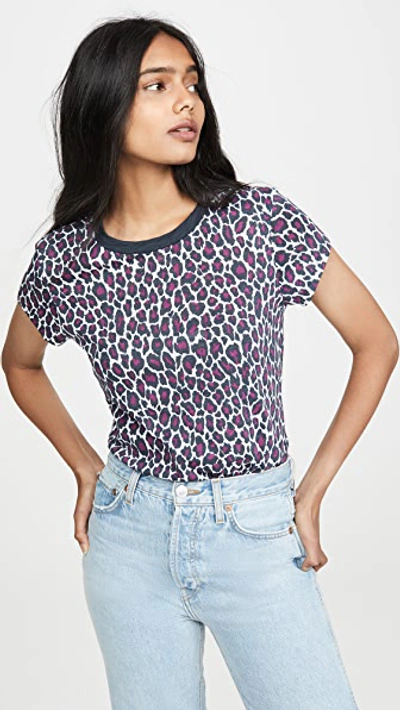 Goldie Cheetah Classic Tee In Orchid/iron