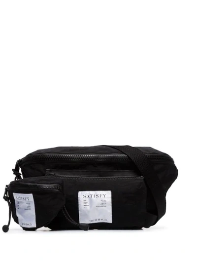 Satisfy Logo Patch Messenger Bag In Black
