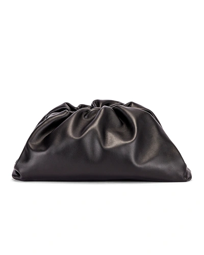 Bottega Veneta The Pouch Bag In Butter Calf Leather In Black/silver