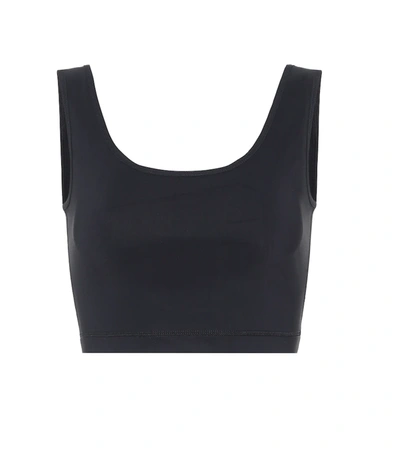 Wardrobe.nyc Release 02 Scoop-neck Jersey Cropped Top In Black
