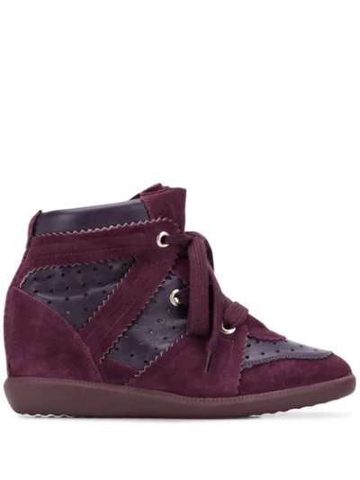 Isabel Marant Bobby Wedge Sneakers In Purple