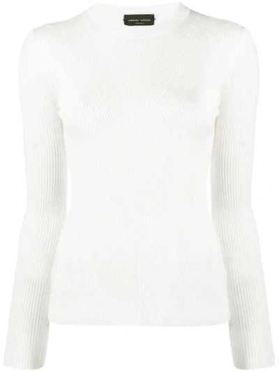 Roberto Collina Knitted Jumper In Neutrals