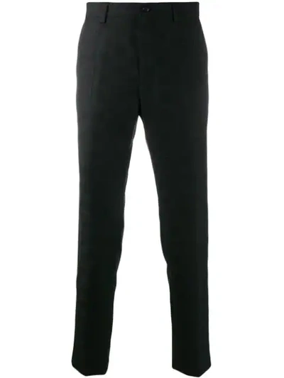 Dolce & Gabbana Monogram Tailored Trousers In Black