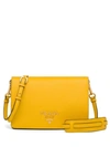 Prada Logo Plaque Shoulder Bag In Yellow