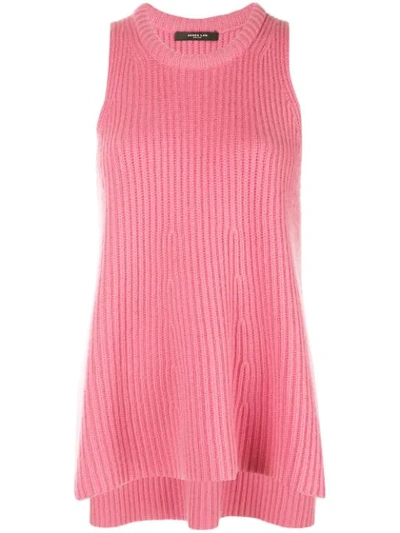 Derek Lam Rib-knit Tank Top In Pink