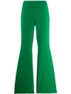P.a.r.o.s.h Flared Style Trousers In Green