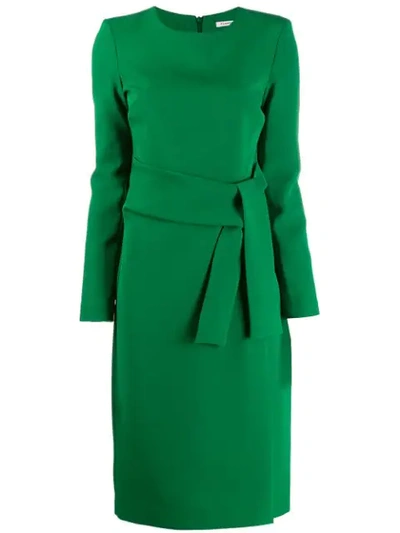 P.a.r.o.s.h Long-sleeved Midi Dress In Green