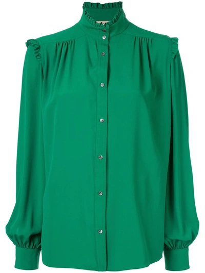 N°21 Frill Trim Shirt In Green