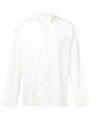 Issey Miyake Contrast Collar Shirt In White