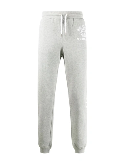 Versace Medusa Print Track Trousers In Grey