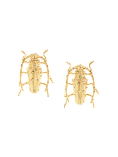 Natia X Lako Beetle Earrings In Gold