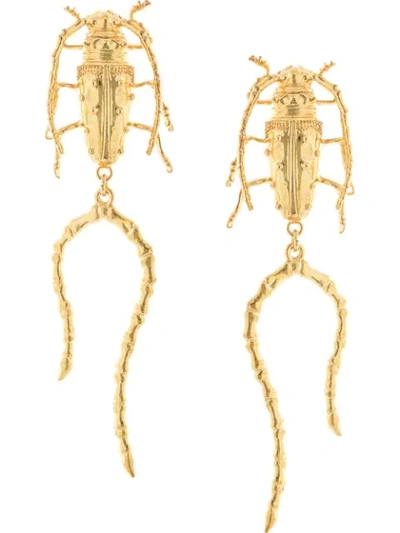 Natia X Lako Beetle With Legs Earrings In Gold