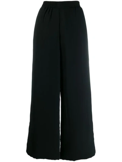 Mm6 Maison Margiela Wide Leg High-rise Trousers In Black