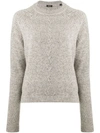 Aspesi Fine Knit Sweater In Neutrals