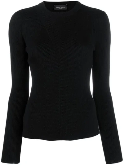 Roberto Collina Ribbed Sweatshirt In Black