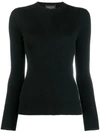 Roberto Collina Knitted Top In B0809 Nero