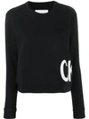 Calvin Klein Jeans Est.1978 Contrasting Logo Print Sweatshirt In Black