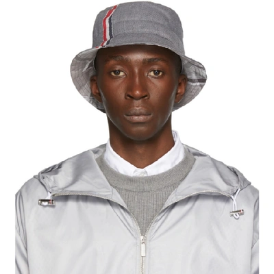 Thom Browne Fun Mix Bucket Hat In 035 Med Gry