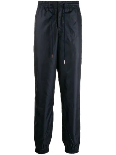 Thom Browne Rwb Stripe Ripstop Track Pants In Blue