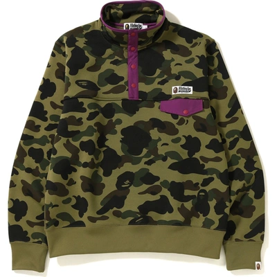 Pre-owned Bape  1st Camo Wide Sweater Green