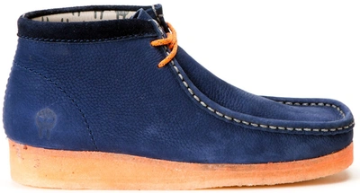 Pre-owned Clarks  Wallabee Boot Mf Doom Navy In Navy/multi