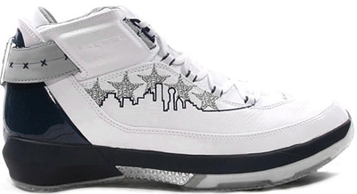 Pre-owned Jordan  22 Og Josh Howard Pe In White/midnight Navy-silver