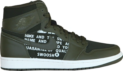 Pre-owned Jordan  1 Retro High Olive Canvas In Olive Canvas/sail
