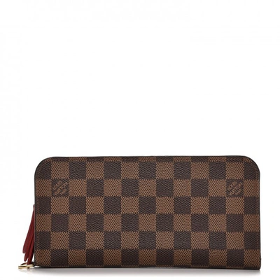 Pre-owned Louis Vuitton  Wallet Insolite Damier Ebene Red