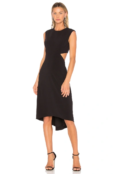 Halston Heritage Sleeveless Cutout Stretch Crepe Cocktail Dress Black ModeSens