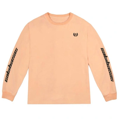 Pre-owned Adidas Originals  Yeezy Calabasas Long Sleeves Tee Neon Orange