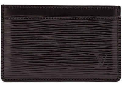 Pre-owned Louis Vuitton  Card Holder Epi Noir Black