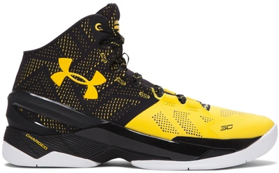 Pre-owned Under Armour Ua Curry 2 Long Shot In Black/taxi-white