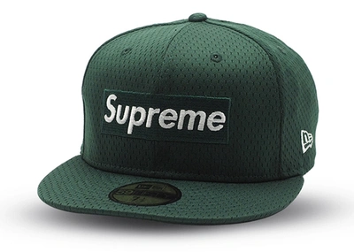 Pre-owned Supreme  New Era Mesh Box Logo Cap Dark Green