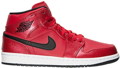 Pre-owned Jordan  1 Mid Gym Red Black Patent In Gym Red/black-white