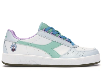 Pre-owned Diadora  B. Elite Rick And Morty In White/green-blue