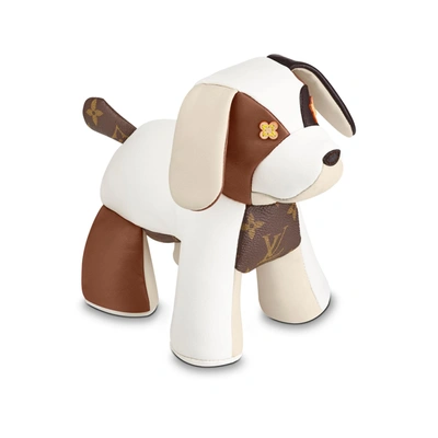 Pre-owned Louis Vuitton  Doudou Oscar Dog Monogram White