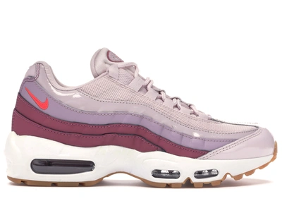 Pre-owned Nike Air Max 95 Barely Rose Hot Punch (women's) In Barely Rose/hot Punch-vintage Wine-white