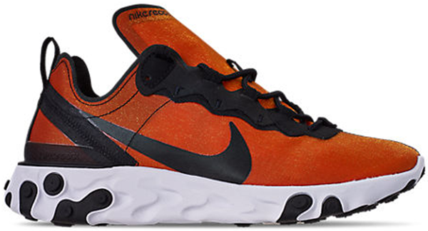 Pre Owned Nike React Element 55 Prm Sunrise In Black Black Tour Yellow White Modesens
