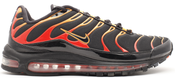 air max 97 plus black shock orange