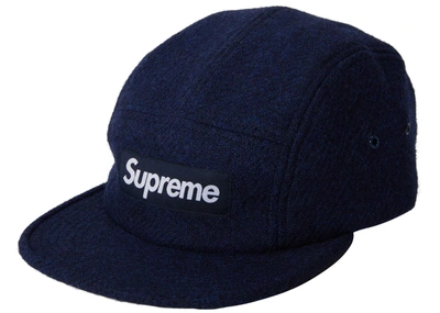 Pre-owned Supreme Featherweight Wool Camp Cap (fw17) Navy