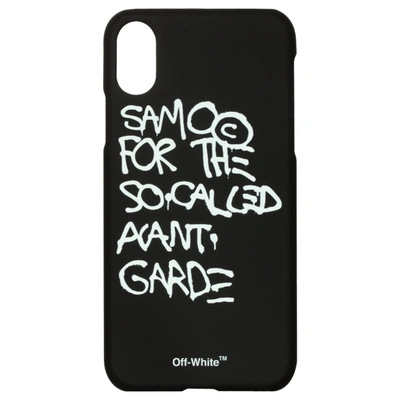 Pre-owned Off-white  Avantgarde Iphone X Case (ss19) Black/white