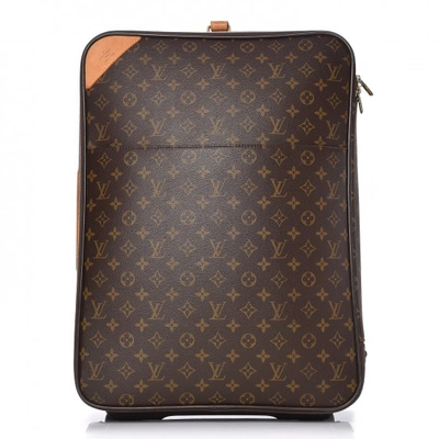 Pre-owned Louis Vuitton  Suitcase Pegase Business Nm Monogram 55 Brown