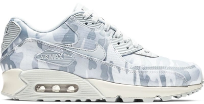 Pre-owned Nike Air Max 90 Winter Camo (women's) In Pure Platinum/wolf Grey-summit White