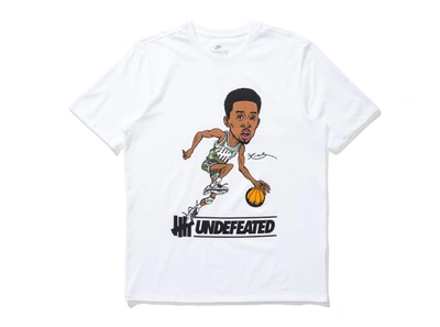 Pre-owned Undefeated  X Nike X Kobe Caricature Tee White