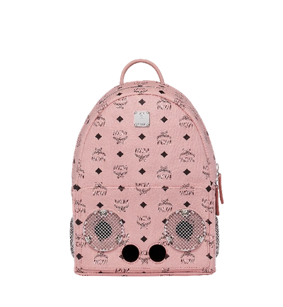 Mcm X Wizpak Backpack In Visetos In Soft Pink