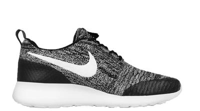 Pre-owned Nike Roshe One Flyknit Black White Cool Grey (women's) In Black/white/cool Grey
