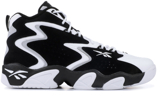 black and white reeboks