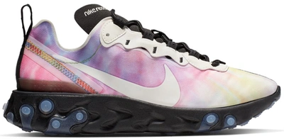 Pre-owned Nike React Element 55 Tie Dye (women's) In Multi-color/sail-black